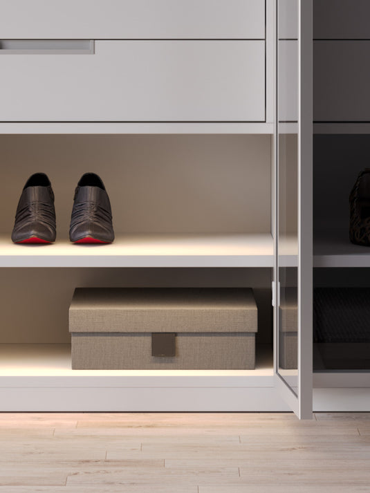 Salice Conecta 25mm Aluminium Profile with Grooved Handle - 2950mm - Individual Lengths