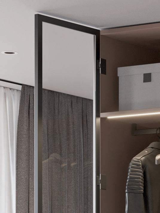Salice Conecta 25mm Aluminium Profile with Grooved Handle - 2950mm - Individual Lengths