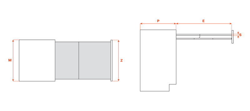 Load image into Gallery viewer, Salice Atim Ready technical drawing, 600mm version