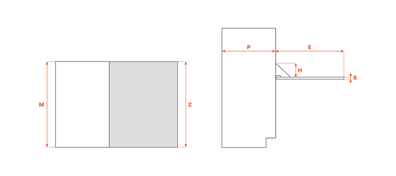 Load image into Gallery viewer, Salice Atim Desk technical drawing