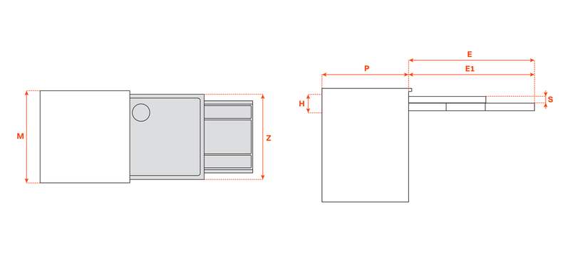 Load image into Gallery viewer, Salice Atim Blade technical drawing