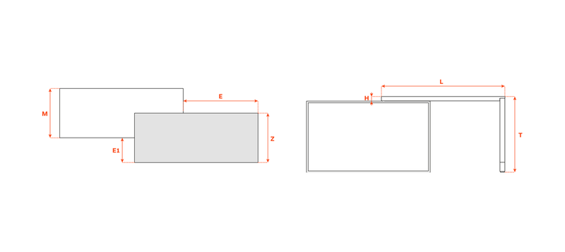 Load image into Gallery viewer, Salice Atim Sestante technical drawing, 800mm depth