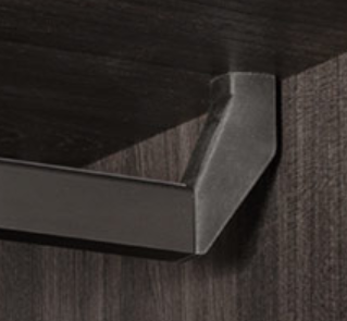 Load image into Gallery viewer, Salice Excessories Hanger Rail Angled End Supports with Back Cover - Bottom Fixing - VE80GMRA01633B