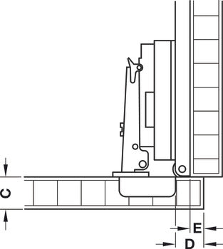 Load image into Gallery viewer, Overlay Hinge Set for Accuride 1432 (Pivot Sliding Pocket Door Gear)