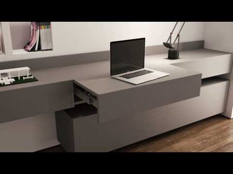 Load and play video in Gallery viewer, Salice Atim - OPLA +39 Pull-out top flush with shelf - Frame Only