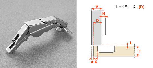 Salice Thick Door (Max 35mm) Wide Angle Hinge Full Overlay - C2AHA99