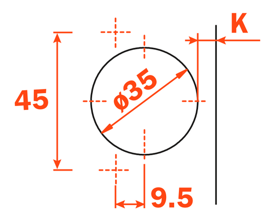 Salice 70° Corner Cabinet Hinge 45mm Centres - C2PYA99