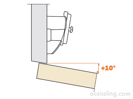 Salice Diecast Vari Angle Mount Plate +10-30 Degrees - B2V3BW9S