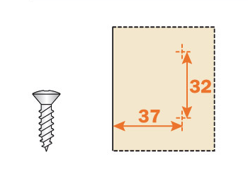 Salice Diecast Screw-On Mount Plates - B2R3E Series