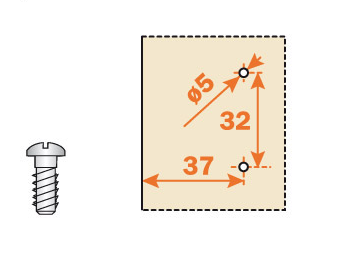 Salice Diecast Eccent Mount Plate 9mm EURO Screw - B2SGB99B6/15