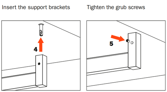 Salice Excessories Hanger Rail Centre Support to suit Straight End Supports