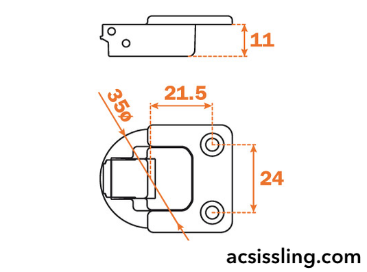Salice Sliding Door Hinge - F1C169