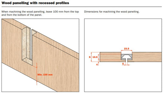 Salice Aluminium Pin Profile - 2950mm - Individual Lengths
