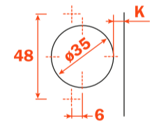 Salice 110° Half Overlay  Sprung Cabinet Hinge