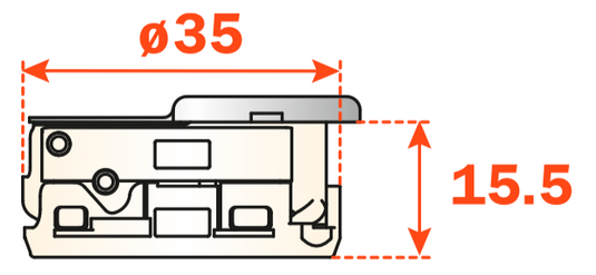 Salice Silentia+ Series 200 Integrated Soft Close Half Overlay 9mm Crank 94° Hinge - C2ABGE9