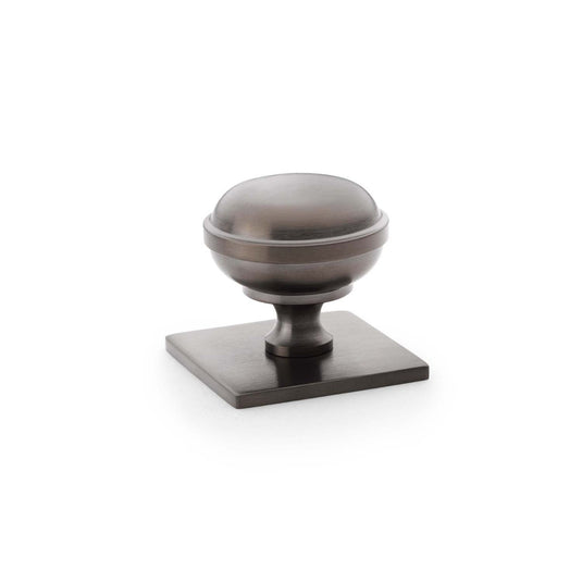 Alexander and Wilks Quantock Cupboard Knob on Square Backplate