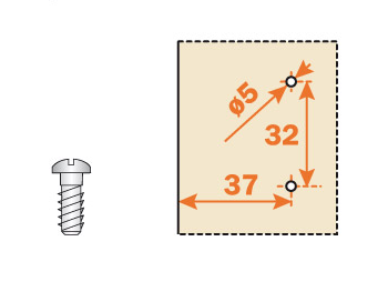 Salice Diecast Euro Screw-On Mount Plates - B2RGE Series