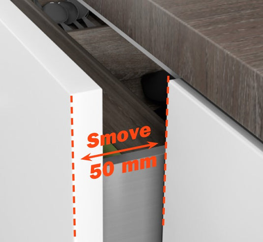 Salice Progressa+ G7E6S Concealed Drawer Runner - Soft Close (Smove) - 13-16mm Sides