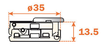 Salice C2AKGE9 Silentia+ Series 200 Integrated Soft Close Half Overlay 155 Degree Hinge