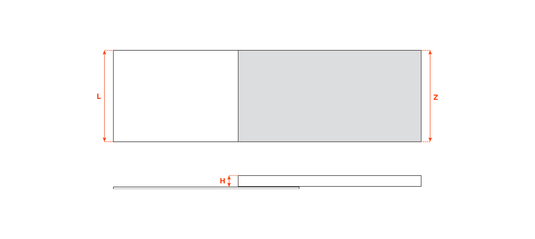 Salice Atim Breakfast Top technical drawing, 3000mm depth