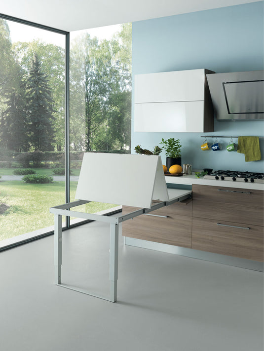 Salice Atim - PARTY Double-leg pull-out table from a drawer - Frame Only
