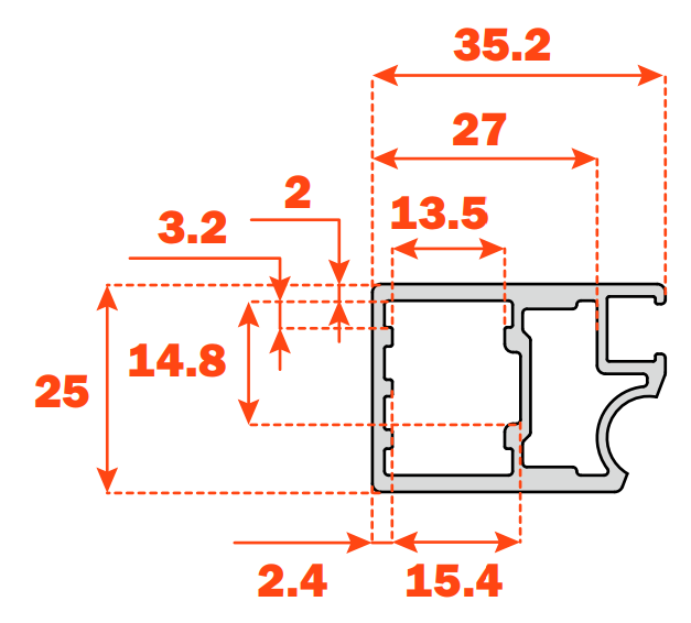 Load image into Gallery viewer, Salice Conecta Aluminium Profile with Grooved Handle
