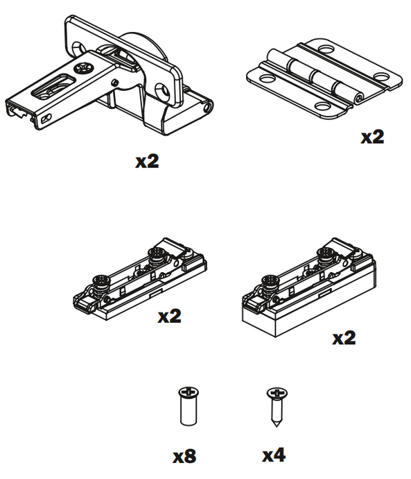 Salice Folder 180 Series M Hinge Kit