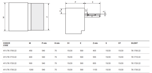 Salice Atim - OPLA Pull-out worktop flush with shelf - Frame Only