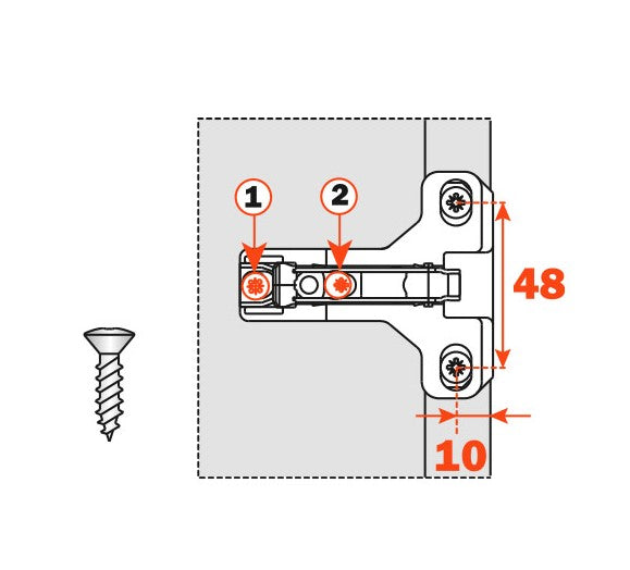 Load image into Gallery viewer, Salice BAU3L19 Face Frame Clip-on Mount Plate 1mm
