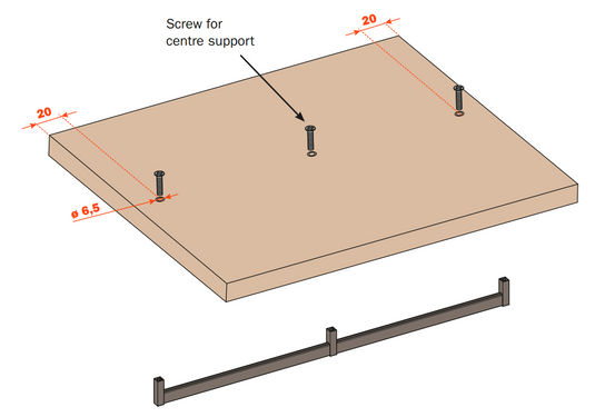 Salice Excessories Hanger Rail End Supports - Straight