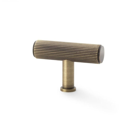 Alexander and Wilks Crispin Reeded T-bar Cupboard Knob