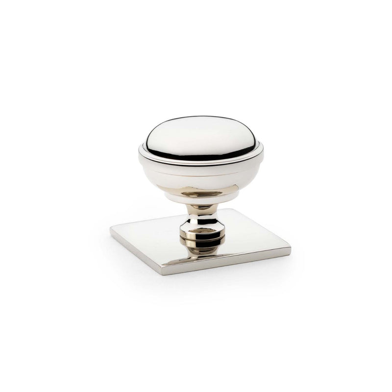 Load image into Gallery viewer, Alexander and Wilks Quantock Cupboard Knob on Square Backplate
