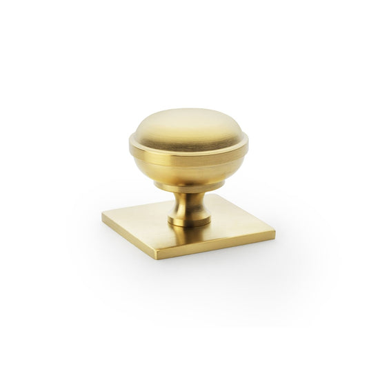 Alexander and Wilks Quantock Cupboard Knob on Square Backplate