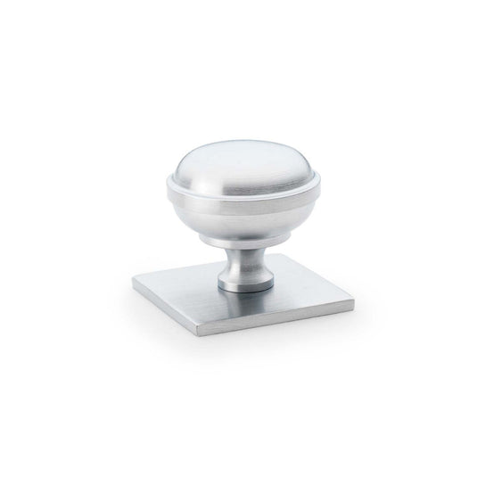 Alexander and Wilks Quantock Cupboard Knob on Square Backplate