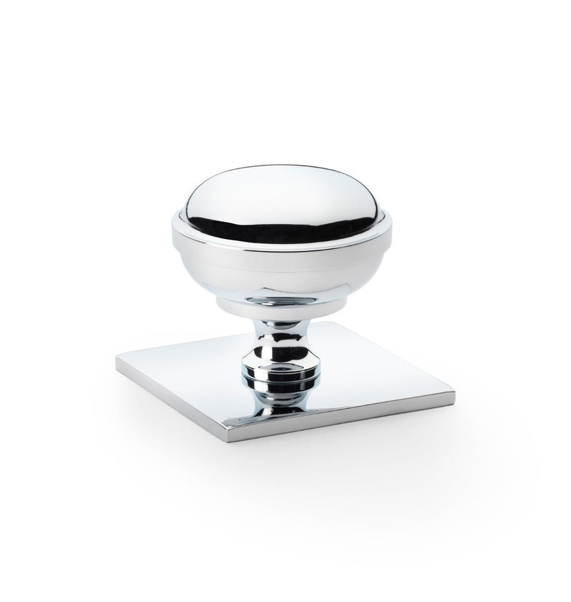 Load image into Gallery viewer, Alexander and Wilks Quantock Cupboard Knob on Square Backplate
