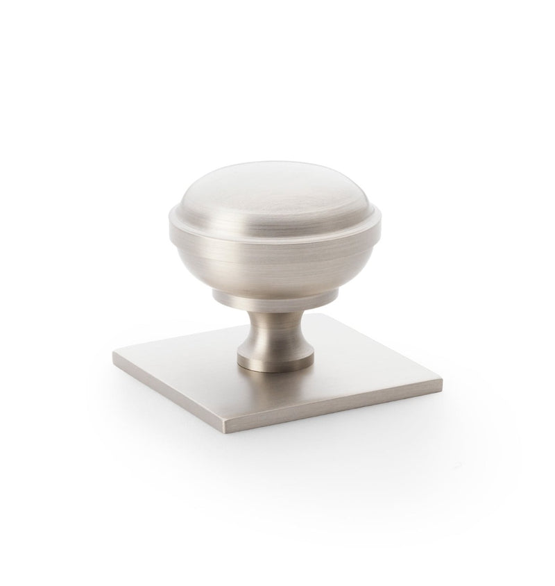 Load image into Gallery viewer, Alexander and Wilks Quantock Cupboard Knob on Square Backplate
